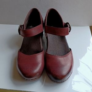 Dansko heels wine red